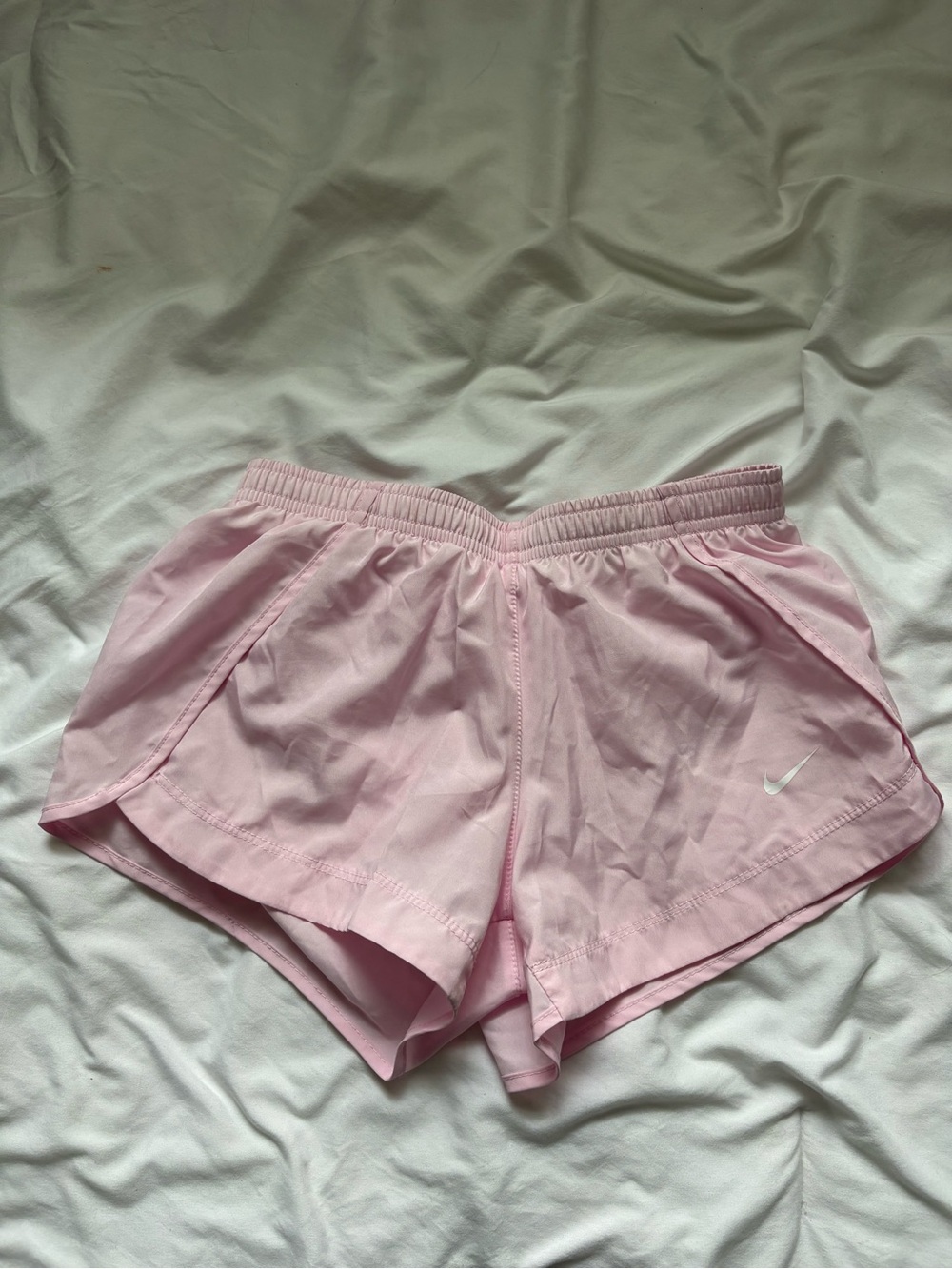 Youth Girls Nike Pink Running Shorts with Built-in Liner